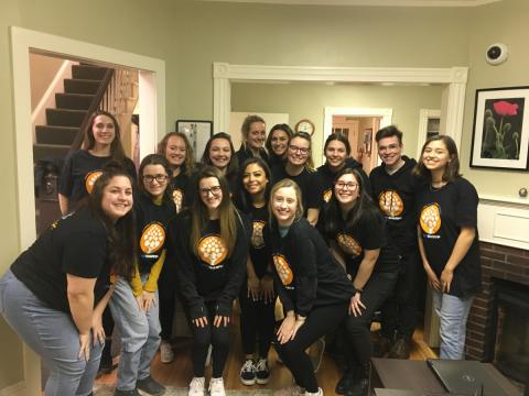 A group of peer advocates posing for the camera