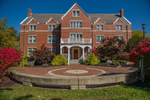 Brick building photographed, Smith Hall 3 Garrison Ave. Durham, NH