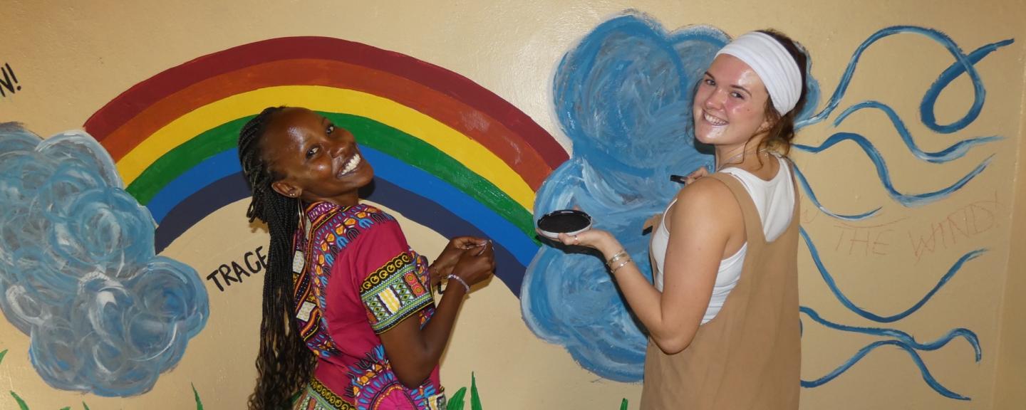 Wamanyu Special School staff member and UNH OT student Ashley Hardock