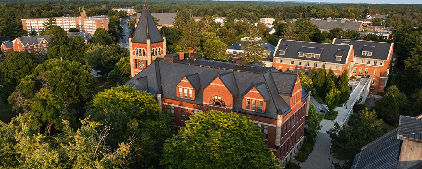 Aerial view of Thompson Hall