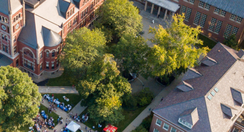 University Day overhead shot at Durham campus