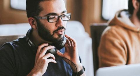 Person with headphones