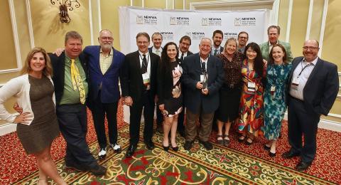 Group of people at an awards ceremony
