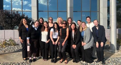 Justice Studies MA Students with Judge Nudeau