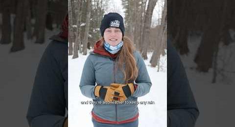 UNH researcher Christy Jones stands outdoors talking about bundling up for the winter
