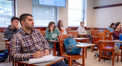MPP student sitting in a classroom