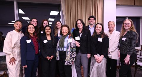 Law students and panelists from the Women in IP event