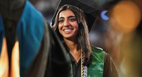 UNH student at graduation