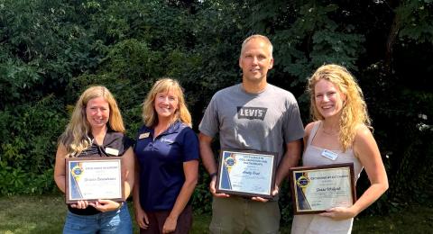 Jessica Descoteaux, Amy Loader, Andy Fast and Jesse Wright pose for a photo