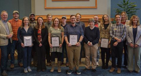 Group photo of COLSA faculty and staff who won awards at the Deans Awards