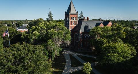 Aerial view of Thompson Hall