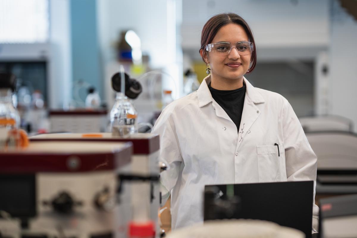 Disha in the lab