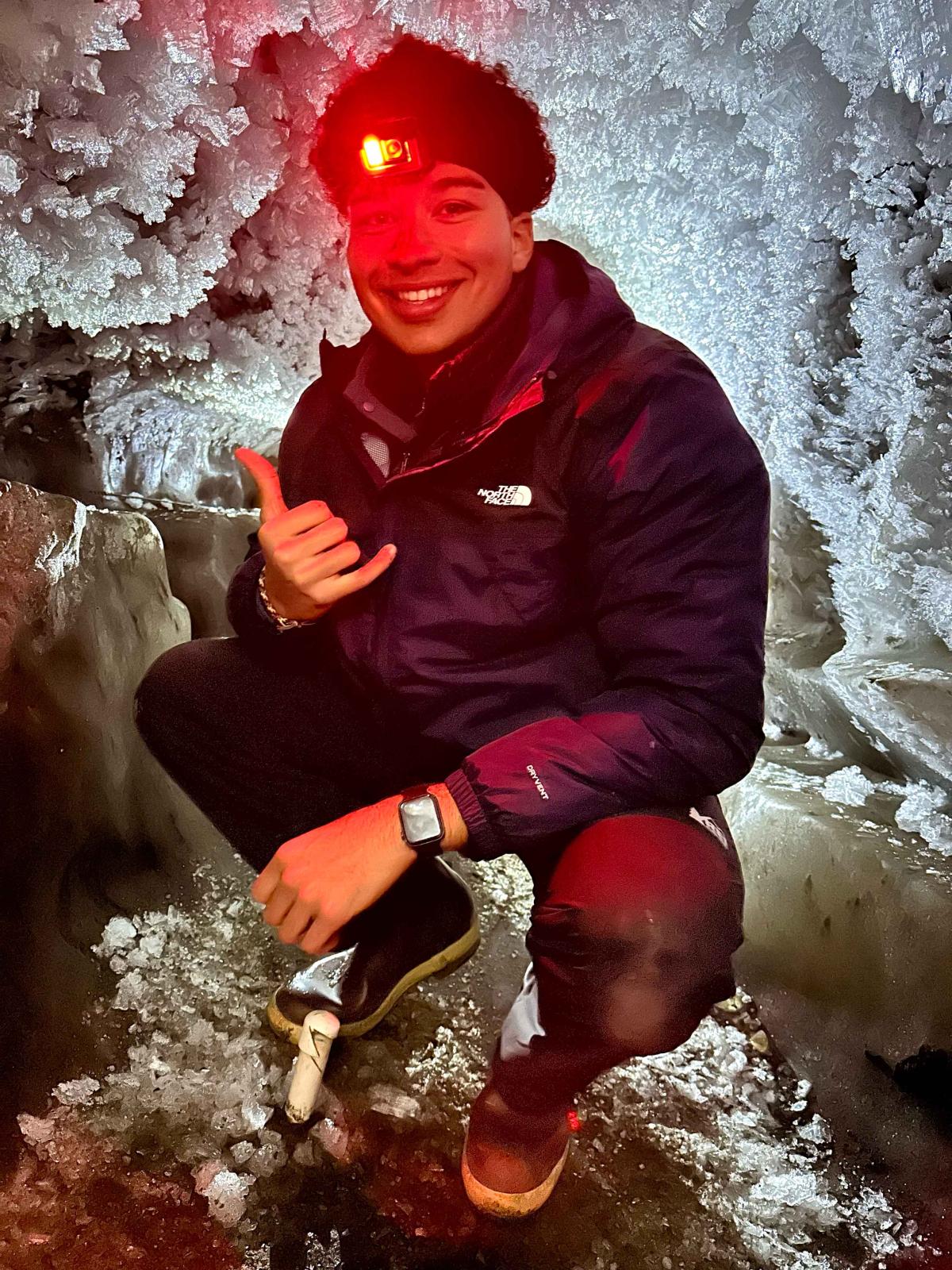Cole in a cave