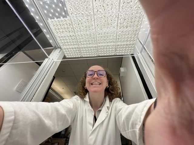 Emma in the lab