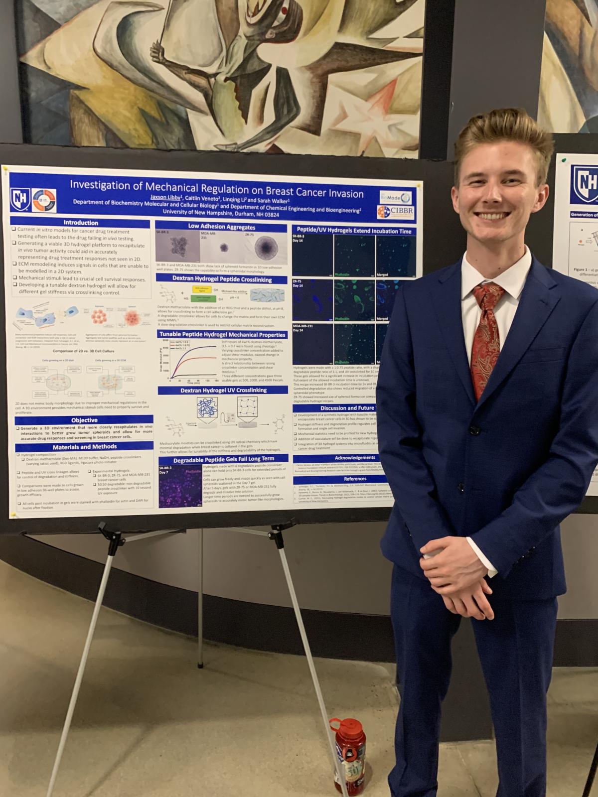 Jaxson presenting at research conference