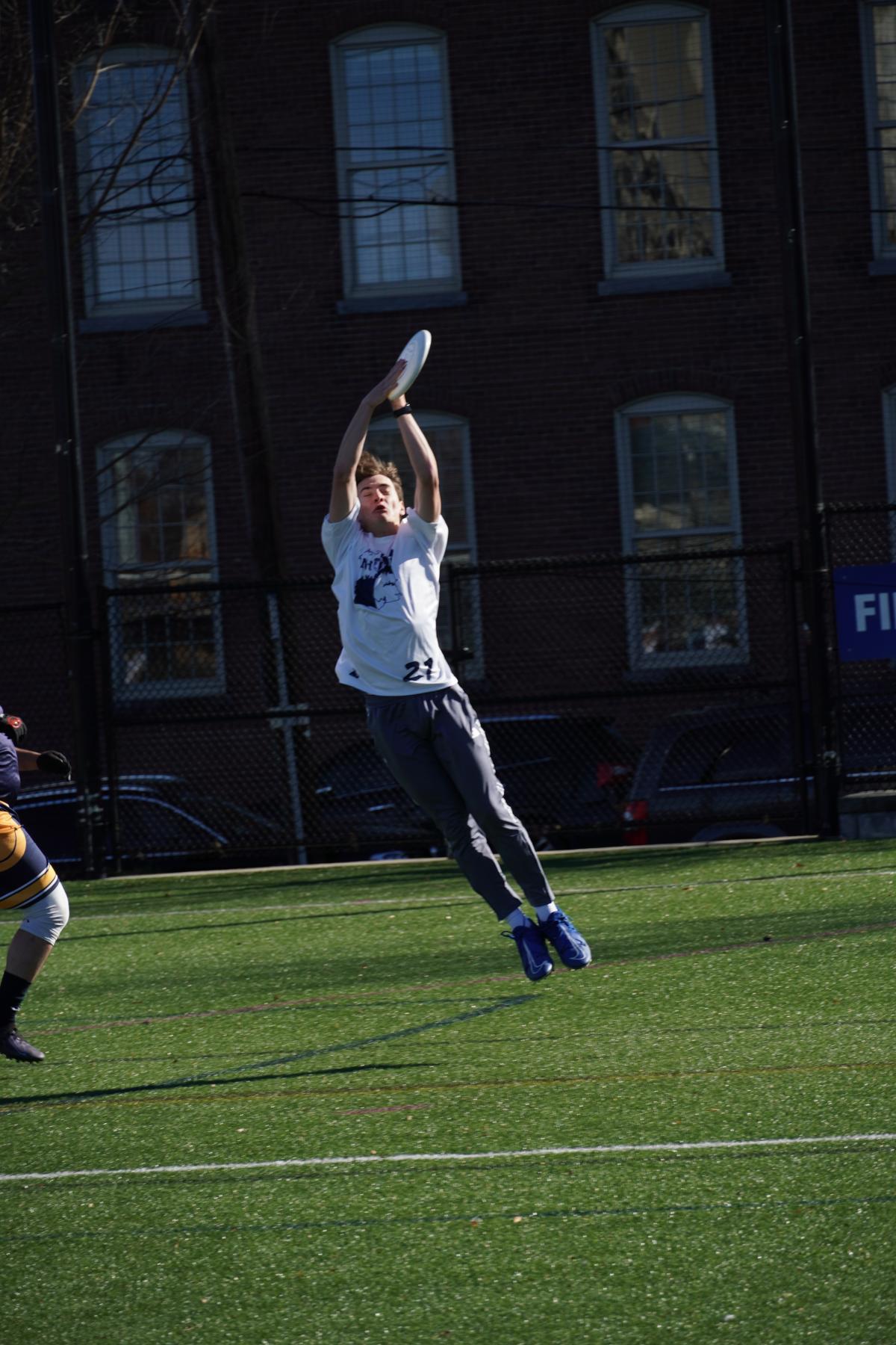 William playing frisbee
