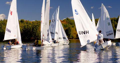 UNH Sailboats on the water