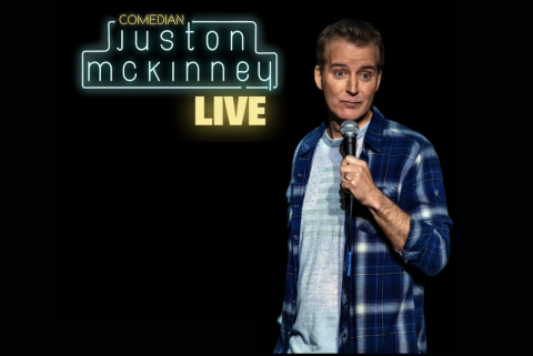 comedian Justin McKinney live on stage