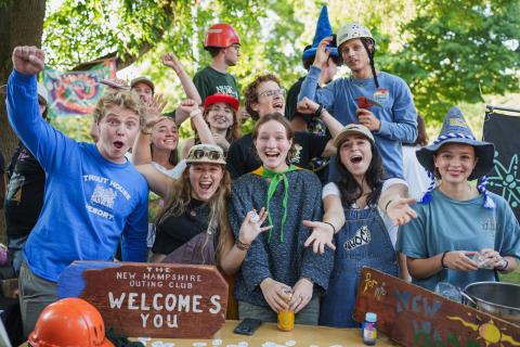 The New Hampshire Outing Club welcomes new members at the University Day picnic. 
