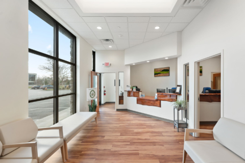 The lobby at Comfort Care Dental 