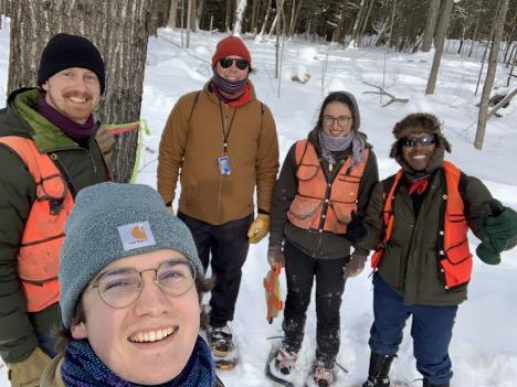 group of ADAPT team outside in the snow
