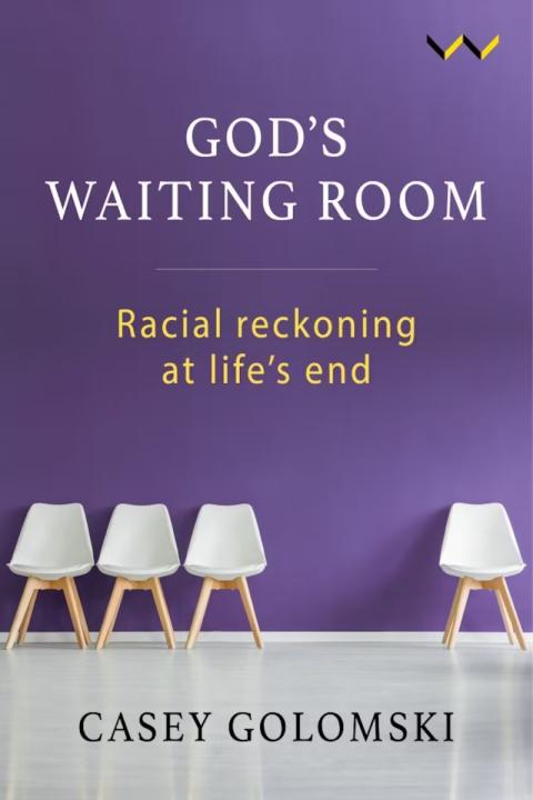 Purple book cover with title God's Waiting Room