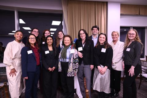Law students and panelists from the Women in IP event