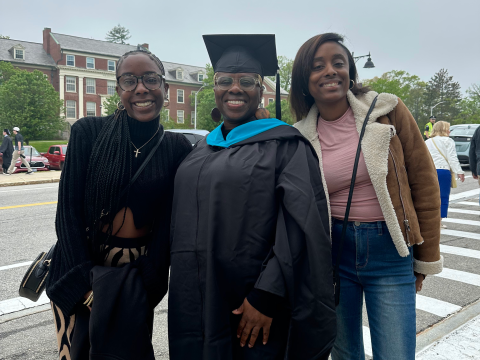 MPA alum Chioma Agbahiwe wearing her graduation cap after commencement