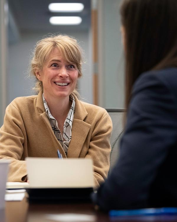 Executive education individuals working in a session