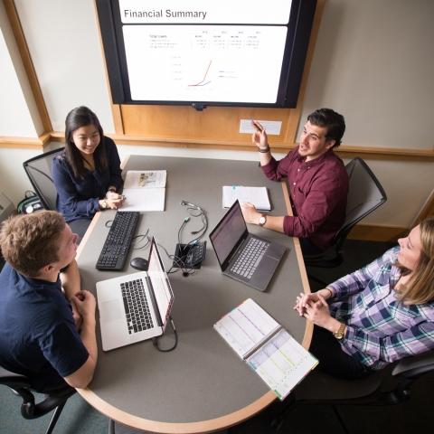 students meeting in breakout room