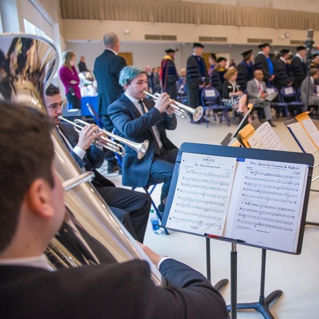 students performing 