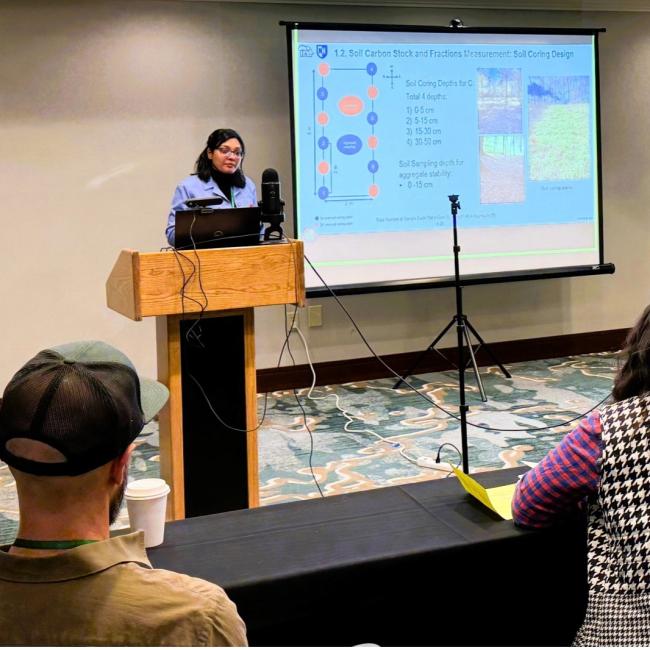 adapt team member Ranjit Bawa presenting