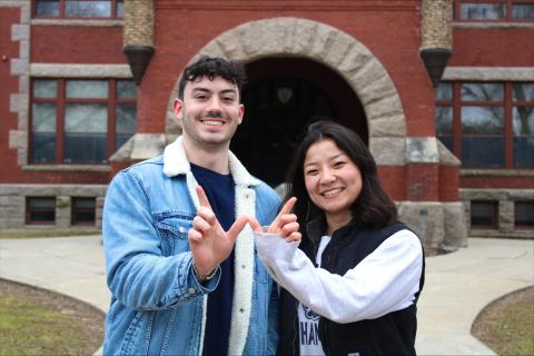 Josh Lopresti VP Candidate (Left) and Lily Butcher Presidential Candidate (Right)