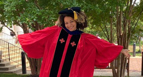 Recent doctoral graduate Stephanie Yee