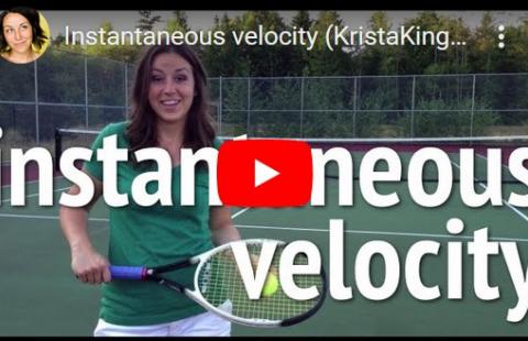 Instantaneous Velocity- Krista King - using derivatives video