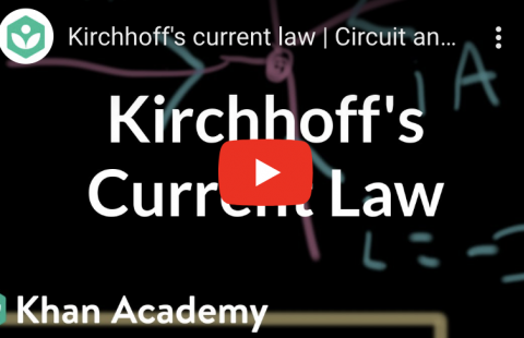 Kirchoff's Law - Khan Academy (example) video