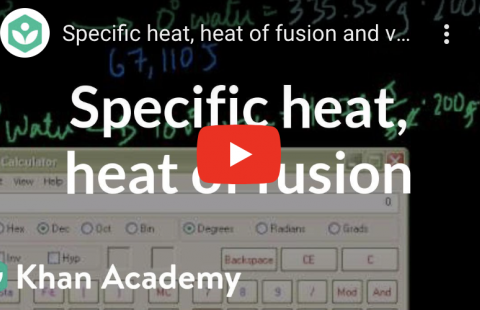 Specific Heat - Khan Academy video