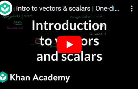 Vectors vs. Scalars - Khan academy video