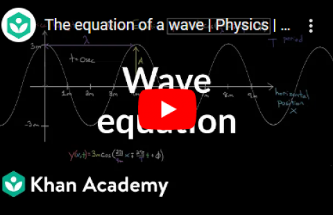 Thumbnail for Khan Academy's video on the wave equation