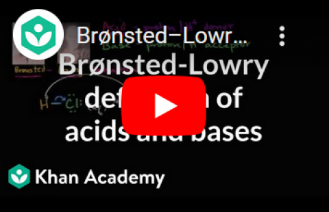 Acid and Base Definitions - Khan Academy - Bronsted-Lowry video