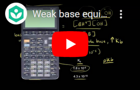 Acid/Base Equilibrium - Khan Academy - Weak base video