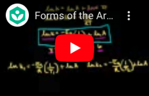 Arrhenius Equation - Khan Academy - different forms