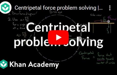  Centripetal Force Problems - Khan Academy video