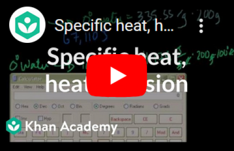 Heat of Vapor/Fusion - Khan Academy video
