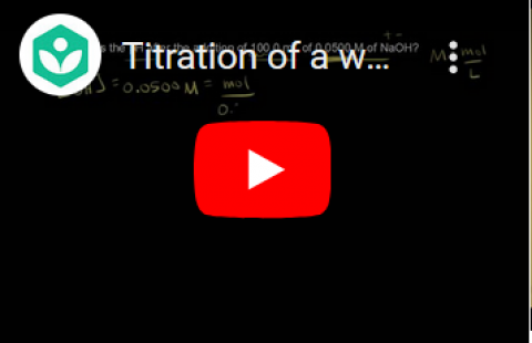 Titration Problems - Khan Academy - Weak acid, strong base video