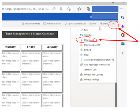 Picture of how to download resources