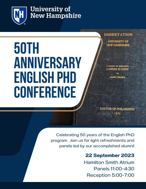 flyer for English PhD celebration