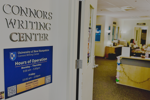 entrance to connors writing center