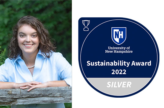 chloe with silver sustainability award icon