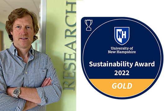 Gregg Moore and sustainability award gold icon